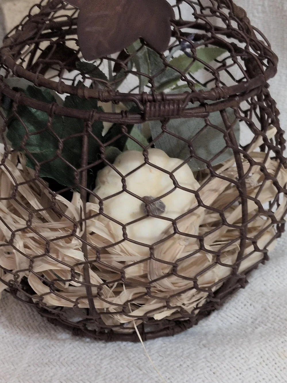 Rustic Brown Metal Pumpkin Lantern - Home Accents (Made By Me)